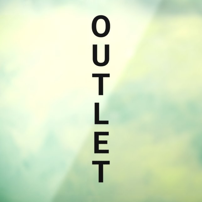 Outlet Sale Large Sign Retail Store Window Cling (Sheet 3)