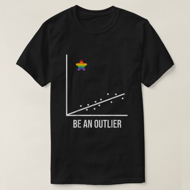 Outlier Math Geek LGBT Equality Pride T-Shirt (Design Front)