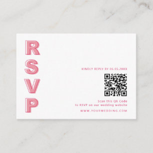 Outline Bold Type RSVP Barcode Enclosure Postcard