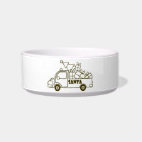 Outline Christmas truck Santa car side view