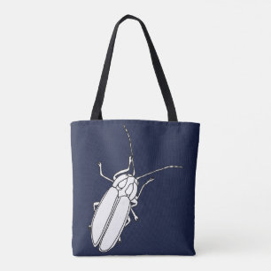 Outline Drawing Lightning Bug Insect Tote Bags