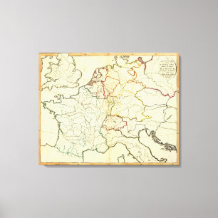 Outline Europe Canvas Print