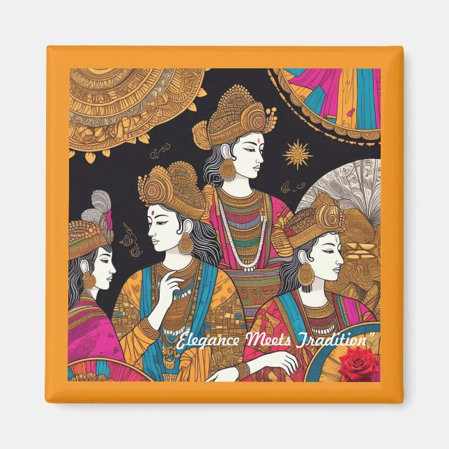 "Outline Festival Gold" Magnet (Front)