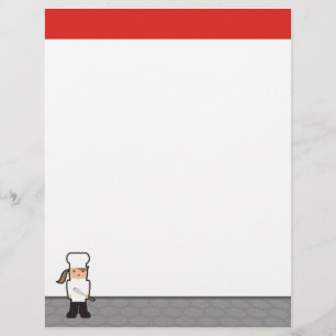 Outline girl chef whisky menu recette en-tête