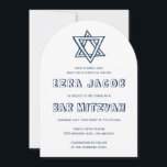 OUTLINE LETTERS STAR Arch Custom Bar Mitzvah Invitation<br><div class="desc">Perfect card to announce a bar or bat mitzvah! Hand made art for you with star of david on the front and back side! FULLY CUSTOMIZABLE! Click on “Personalize” above to edit the text. Click "edit using design tool" to adjust the fonts, colours and placements and to delete the back...</div>