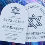 OUTLINE LETTERS STAR Arch Custom Bar Mitzvah Invitation<br><div class="desc">Perfect card to announce a bar or bat mitzvah! Hand made art for you with star of david on the front and back side! FULLY CUSTOMIZABLE! Click on “Personalize” above to edit the text. Click "edit using design tool" to adjust the fonts, colours and placements and to delete the back...</div>