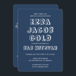 OUTLINE LETTERS STAR OF DAVID Custom Bar Mitzvah Invitation<br><div class="desc">Perfect card to announce a bar or bat mitzvah! Hand made art for you with star of david on the front and back side! FULLY CUSTOMIZABLE! Click on “Personalize” above to edit the text. Click "edit using design tool" to adjust the fonts, colours and placements and to delete the back...</div>