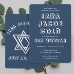 OUTLINE LETTERS STAR OF DAVID Custom Bar Mitzvah Invitation<br><div class="desc">Perfect card to announce a bar or bat mitzvah! Hand made art for you with star of david on the front and back side! FULLY CUSTOMIZABLE! Click on “Personalize” above to edit the text. Click "edit using design tool" to adjust the fonts, colours and placements and to delete the back...</div>
