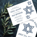 OUTLINE LETTERS STAR OF DAVID Custom BAR Mitzvah Invitation<br><div class="desc">Perfect card to announce a bar or bat mitzvah! Hand made art for you with star of david on the front and back side! FULLY CUSTOMIZABLE! Click on “Personalize” above to edit the text. Click "edit using design tool" to adjust the fonts, colours and placements and to delete the back...</div>