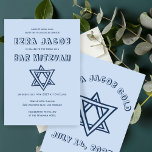 OUTLINE LETTERS STAR OF DAVID Custom Bar Mitzvah Invitation<br><div class="desc">Perfect card to announce a bar or bat mitzvah! Hand made art for you with star of david on the front and back side! FULLY CUSTOMIZABLE! Click on “Personalize” above to edit the text. Click "edit using design tool" to adjust the fonts, colours and placements and to delete the back...</div>