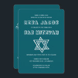 OUTLINE LETTERS STAR OF DAVID Custom Bar Mitzvah Invitation<br><div class="desc">Perfect card to announce a bar or bat mitzvah! Hand made art for you with star of david on the front and back side! FULLY CUSTOMIZABLE! Click on “Personalize” above to edit the text. Click "edit using design tool" to adjust the fonts, colours and placements and to delete the back...</div>