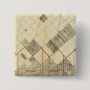 Outline Map of Duluth and Suburbs 2 Inch Square Button