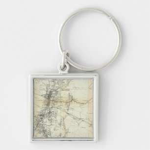 Outline Map of Washoe District Keychain