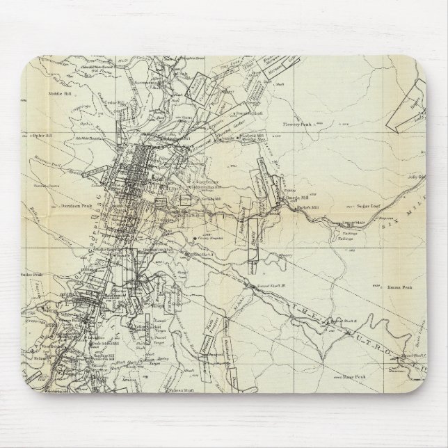Outline Map of Washoe District Mouse Pad (Front)