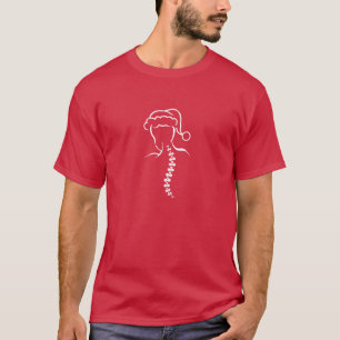 Outline of Santa's Back and Spine T-Shirt