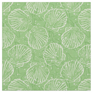 Outline seashells fabric
