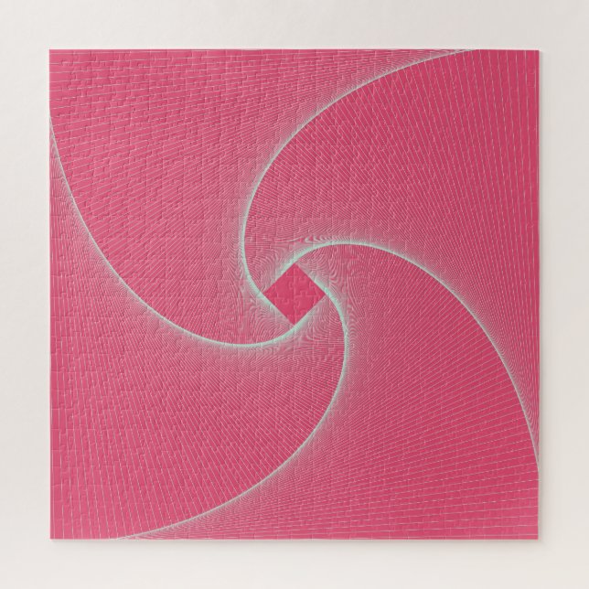 Outlined square vortex, velvet pink. jigsaw puzzle (Vertical)