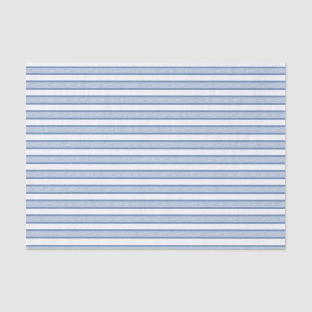Outlined Stripes Blue/Grey Tissue Paper (Front)