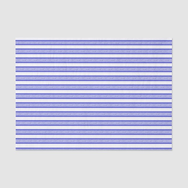 Outlined Stripes Blue Tissue Paper (Front)