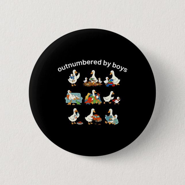 Outnumbered Creative 2 Inch Round Button (Front)