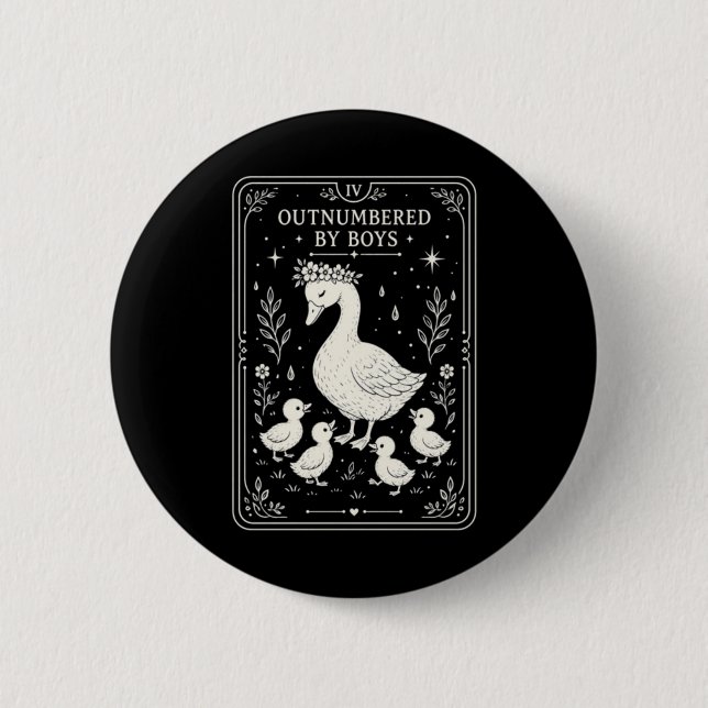 Outnumbered Design 8 2 Inch Round Button (Front)