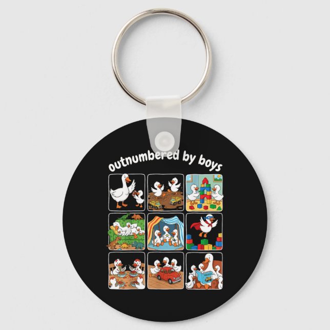 Outnumbered Illustration Keychain (Front)