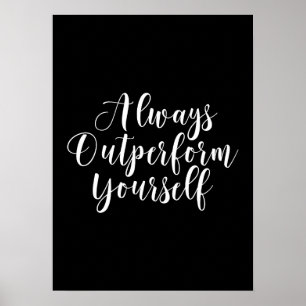 Outperform You - Gym Hustle Success Motivational Poster