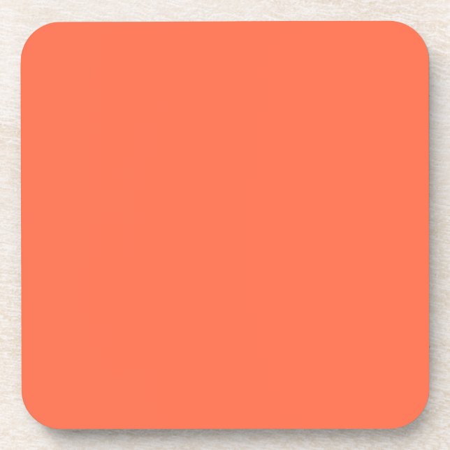 Outrageous Orange Traditional Colour Coordinated Coaster (Front)