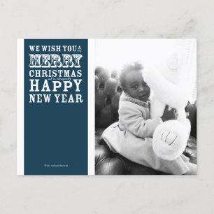 Outrageously Happy Holiday Photo Postcard