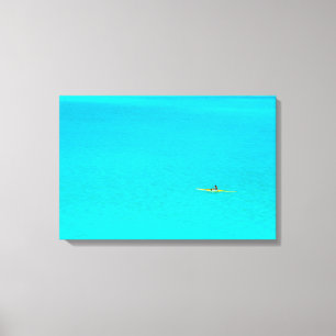 Outrigger canoe in Bora Bora canvas print