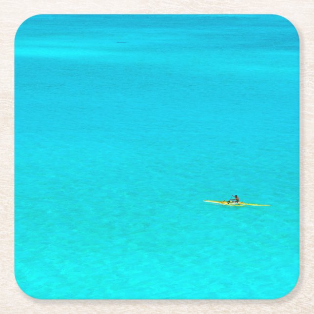 Outrigger canoe in Bora Bora coaster (Front)