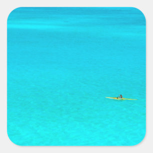 Outrigger canoe in Bora Bora sticker