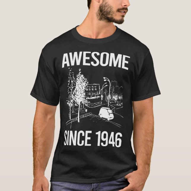Outside - Awesome Since 1946 T-Shirt (Front)