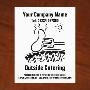 Outside Catering Cartoon Design Flyer