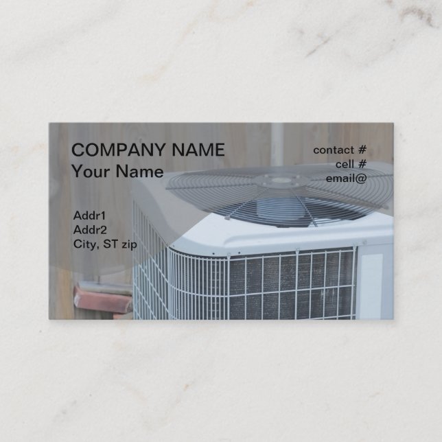outside heat pump business card (Front)
