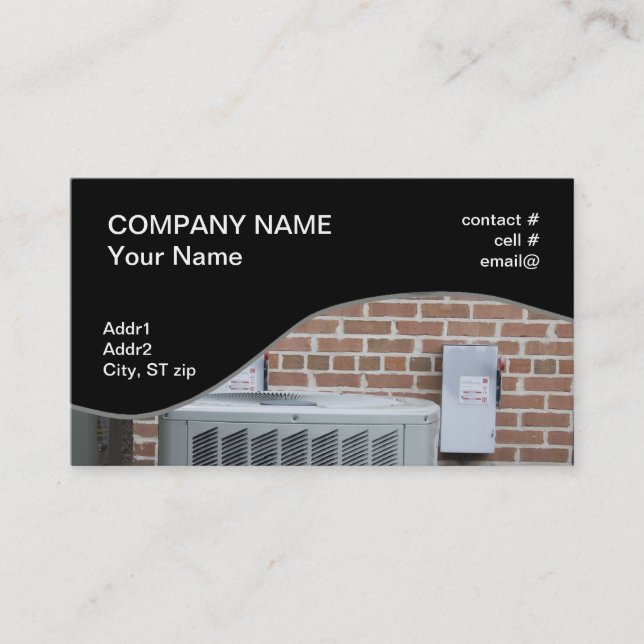 outside heat pump business card (Front)