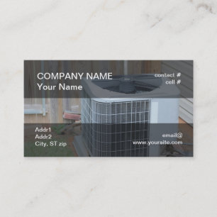 outside heat pump business card