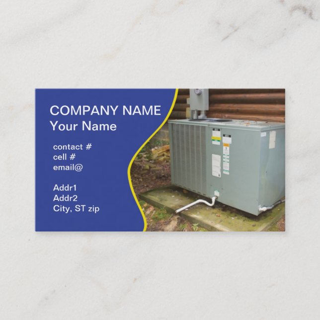 outside heat pump business card (Front)