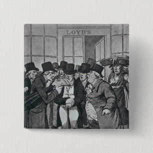 Outside Lloyds of London 2 Inch Square Button