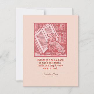 Outside of a Dog Card