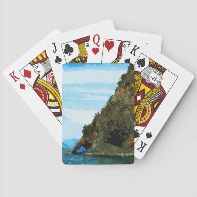 Outside the Bay of Seward Alaska Abstract Playing Cards (Back)