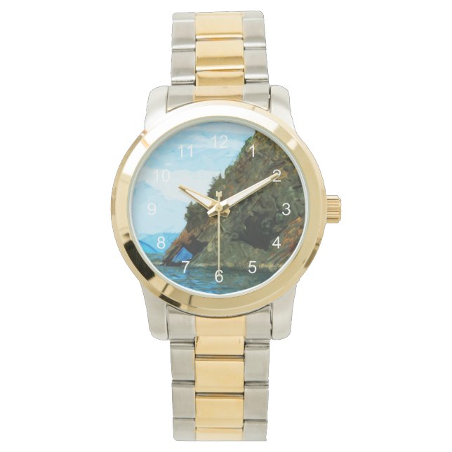 Outside the Bay of Seward Alaska Abstract Watch (Front)