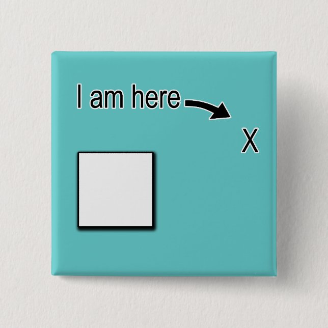 Outside the Box 2 Inch Square Button (Front)