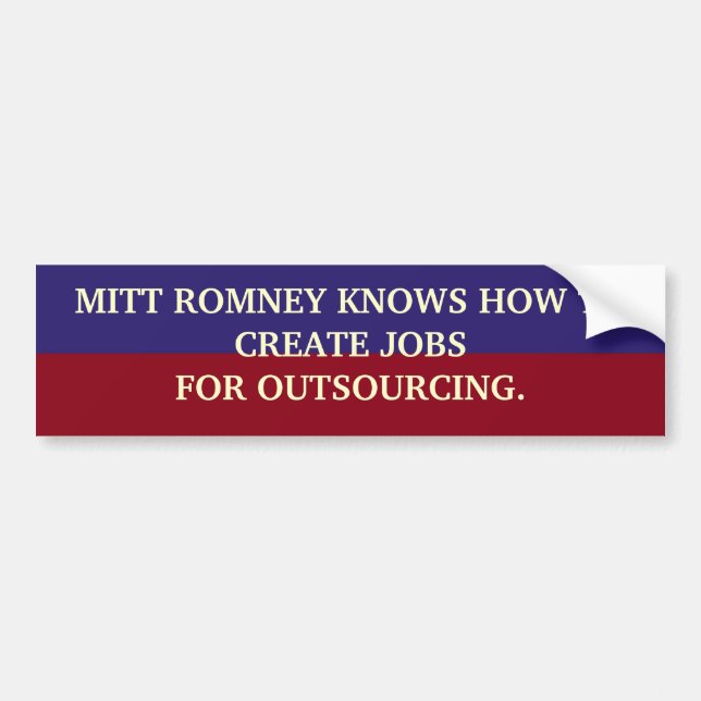 OUTSOURCING BUMPER STICKER (Front)