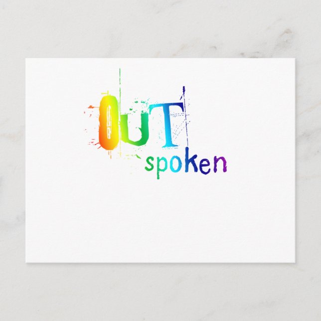 OUTSpoken (rainbow) Postcard (Front)