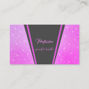 Outstanding Bright Purple Glitter Sparkle Stars Business Card