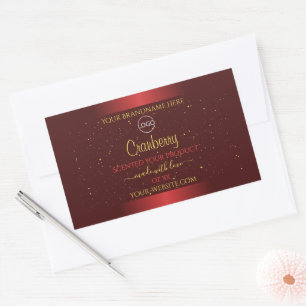 Outstanding Red Product Labels Gold Glitter Logo