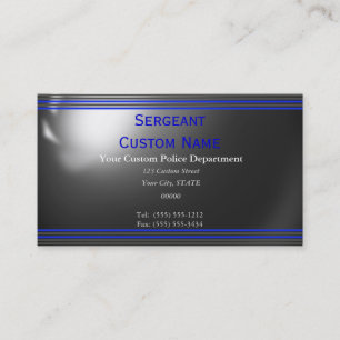 Outstanding Thin Blue Line Custom Business Cards