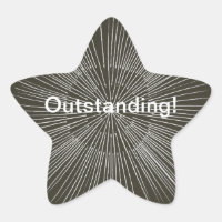 Outstanding White Pulsating lines, Black Stickers