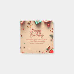 Outstanding Woman Birthday Post-it Notes